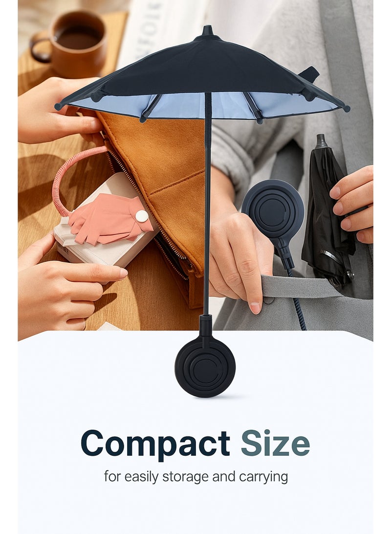 Magnetic Phone Sunshade Umbrella – Mini Portable, Ultra-Strong Magnet, Universal for iPhone & Android, Outdoor Anti-Glare, Foldable & Lightweight（Pink） - Image 4