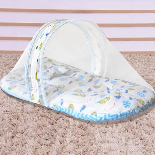 VParents Baby Feeding Pillow Bedding Set with Mosquito net and Sleeping Bag Combo Fruitie (Blue) 110586 - Image 2
