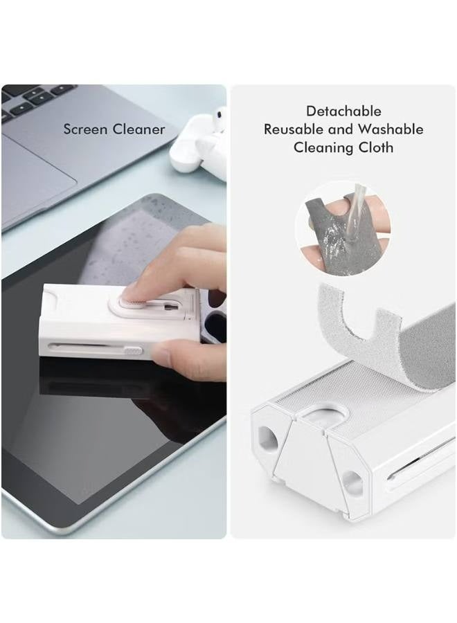 8 in 1 Keyboard Cleaner Kit, Laptop Screen Cleaner, Multi-Functional Cleaner Tools with Soft Keyboard Brush Keycap Puller for Airpods Pro Earbuds PC Laptop Phone Headphones Computer (White)  - Image 5