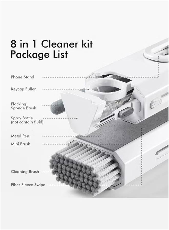 8 in 1 Keyboard Cleaner Kit, Laptop Screen Cleaner, Multi-Functional Cleaner Tools with Soft Keyboard Brush Keycap Puller for Airpods Pro Earbuds PC Laptop Phone Headphones Computer (White)  - Image 3