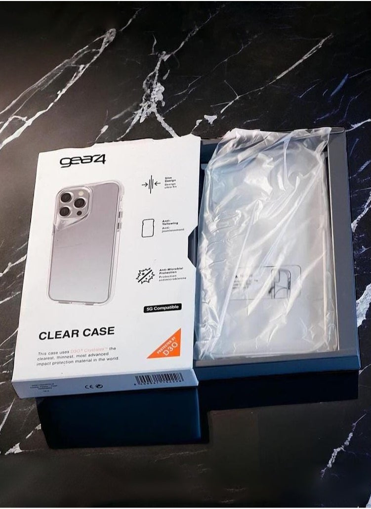 Gear4 - Gear4 Crystal Palace Compatible with iPhone 16  Case, Advanced Impact Protection with Technology, Anti-Yellowing, Phone Cover – Transparent - Image 1