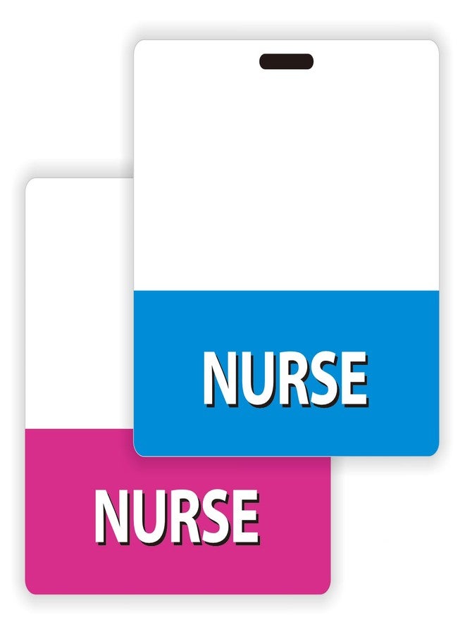 Gialer 2Pcs Nurse Badge Buddy Horizontal Card Nurse Nursing Accessories Badge Tags Identification ID Buddy for Registered Nurses - 2 Sided Clear PVC Badge Holders - Image 1