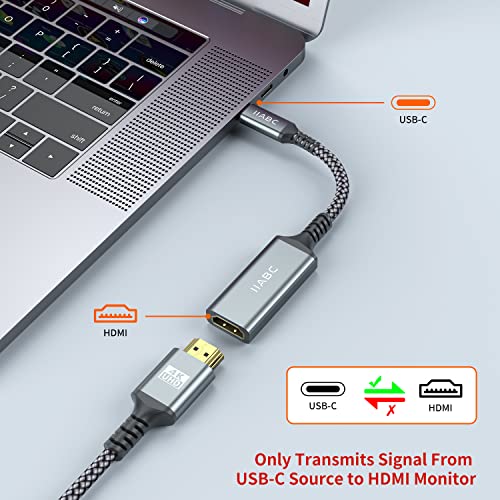 IIABC USB C to HDMI Adapter, USB Type-C to HDMI 4K Adapter Compatible with iPhone 15 16 Pro Max, MacBook Pro/Air 2023, IPad Pro, iMac, Galaxy S23, Dell XPS, Pixelbook, Microsoft and More - Image 2