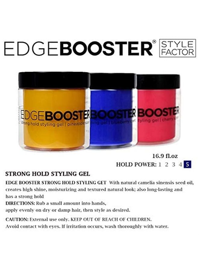 EDGEBOOSTER Style Factor Edge Booster Strong Hold Styling Gel, 16.9 Ounce (Pineapple) - Image 5
