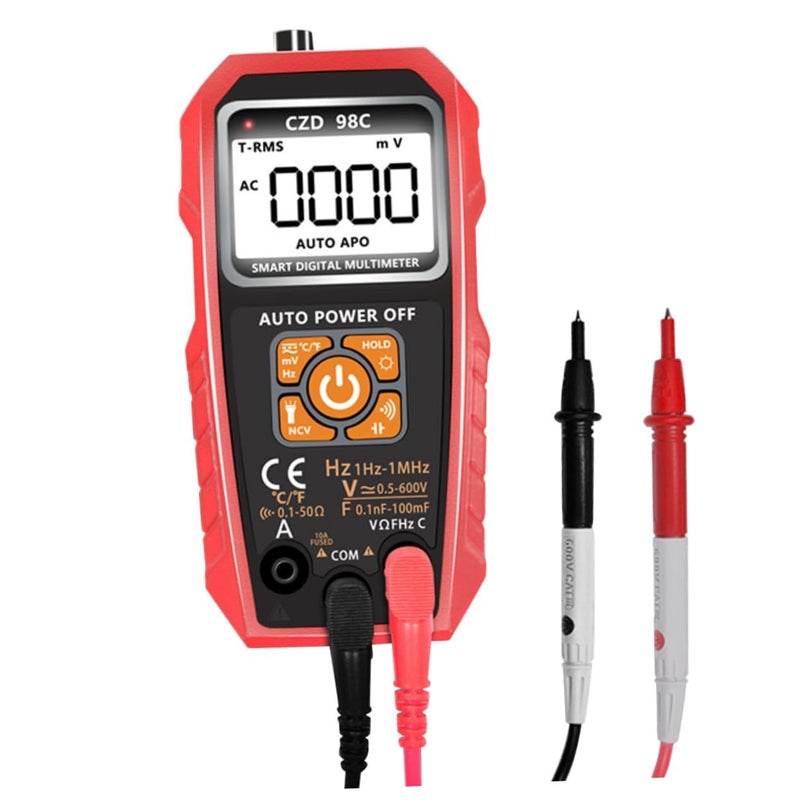 3 Digital Multimeter With Large LCD Screen Auto Ranging Ohm Tester Portable Lightweight Voltage for Home Electrical Circuits and Technicians - Image 2