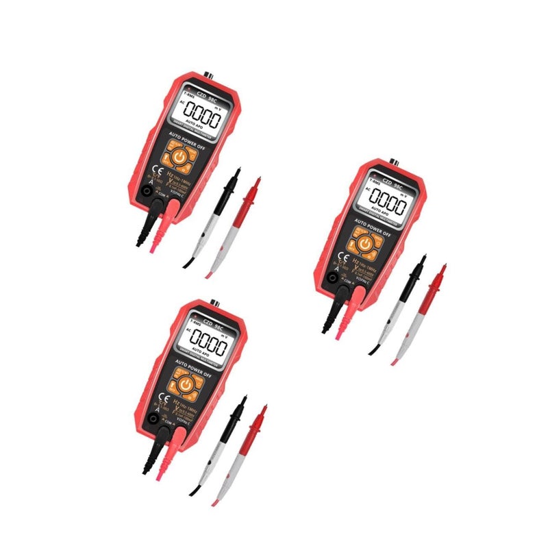 3 Digital Multimeter With Large LCD Screen Auto Ranging Ohm Tester Portable Lightweight Voltage for Home Electrical Circuits and Technicians - Image 1