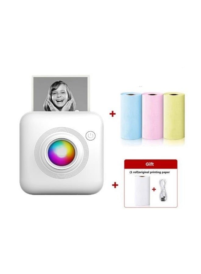 Portable Mini Printer, Bluetooth Pocket Thermal Printer with Printing Paper, Wireless Inkless Smart Printer for Photos, QR Codes, Receipts, Compatible with iOS and Android - Image 2