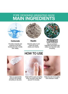 Skin79 Green Tea Purifying Clay Mask Pore Designing Minimizing Mask Rose Waterful Sleeping Mask 3.38 Fl.Oz (100Ml) Made In Korea (Pore Designing Minimizing Mask)  - Image 3