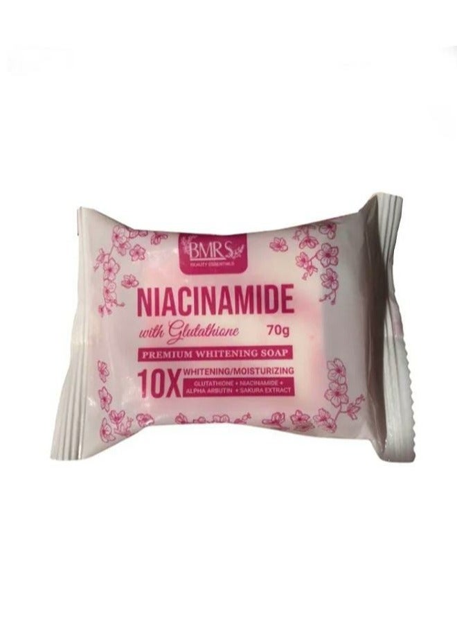 BMRS Niacinamide with Glutathione Premium Whitening Soap 70g - Image 1
