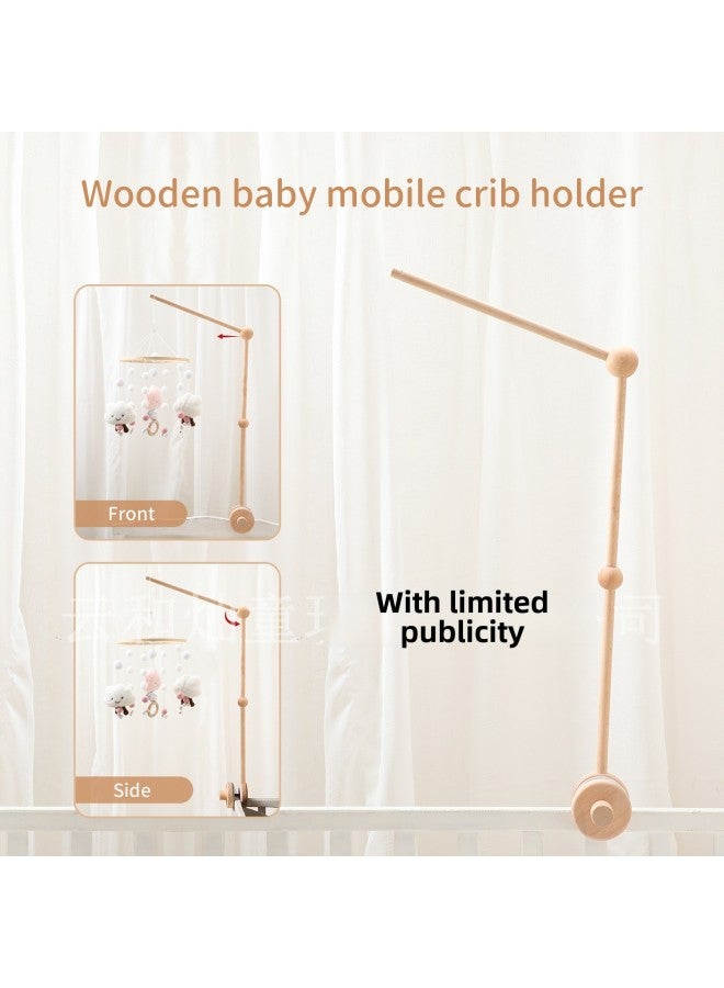 Hot Children's Bed Bell Bracket Baby Comfort Rattle Bell Wind Bell Bracket Baby Sleeping Bed Bell Support Rod-Color:Cloud Bed Bell Bracket Wood Color