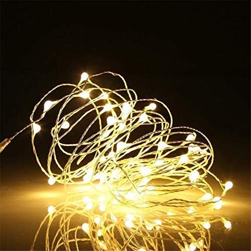 Seven Moon LED String Lights USB Powered Flexible Silver Wire Warm White Fairy Lights for Indoor and Outdoor Decor Perfect for Parties Weddings Festivals Home and Event Lighting 100 LED - Image 3
