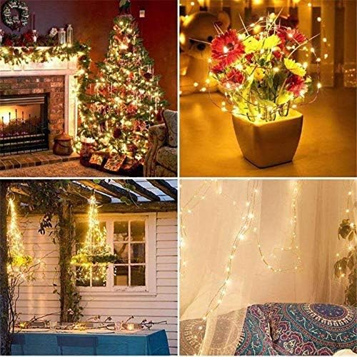 Seven Moon LED String Lights USB Powered Flexible Silver Wire Warm White Fairy Lights for Indoor and Outdoor Decor Perfect for Parties Weddings Festivals Home and Event Lighting 100 LED - Image 4