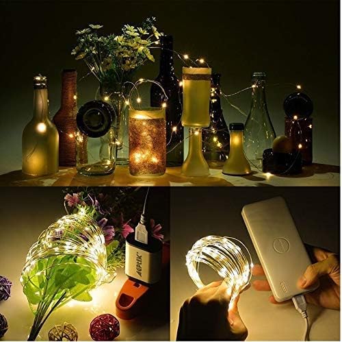 Seven Moon LED String Lights USB Powered Flexible Silver Wire Warm White Fairy Lights for Indoor and Outdoor Decor Perfect for Parties Weddings Festivals Home and Event Lighting 100 LED - Image 5