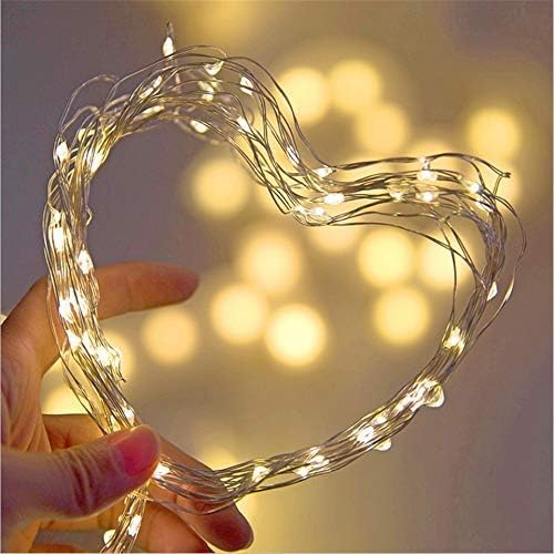Seven Moon LED String Lights USB Powered Flexible Silver Wire Warm White Fairy Lights for Indoor and Outdoor Decor Perfect for Parties Weddings Festivals Home and Event Lighting 100 LED - Image 2