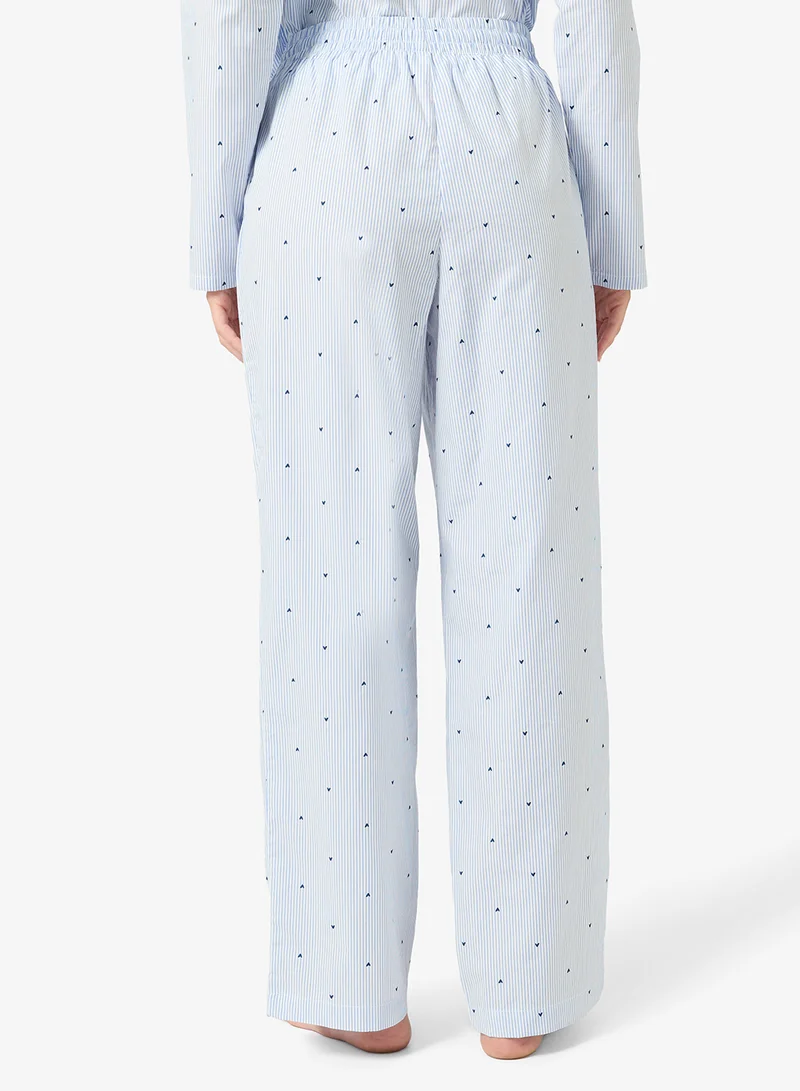 hunkemoller  Striped Heart Nightwear Pants for Women | Best Price UAE