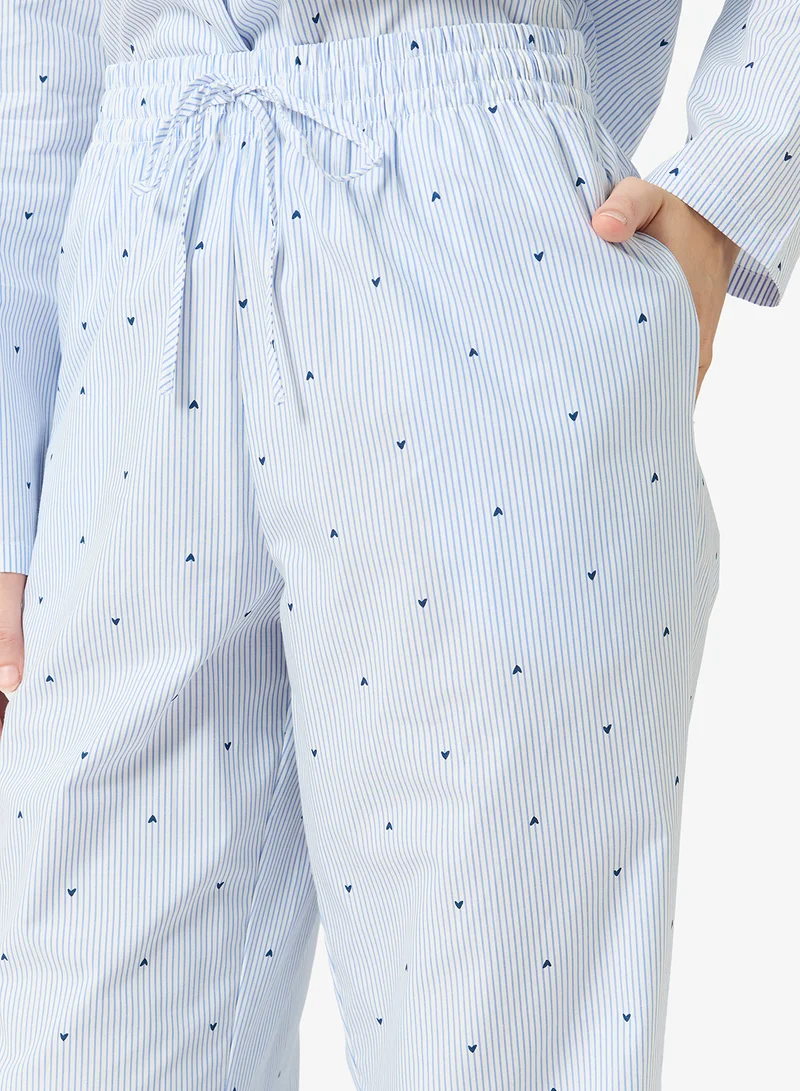hunkemoller  Striped Heart Nightwear Pants for Women | Best Price UAE