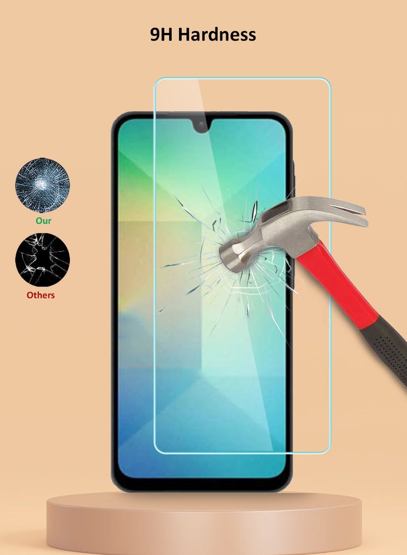 Techie حماية شاشة زجاجية مقسّاة HD لجهاز سامسونج جالاكسي A26 - مضادة للانعكاس ومضادة للفقاعات 9H صلابة 0.33 مم حواف مدورة سهلة التركيب - Image 3