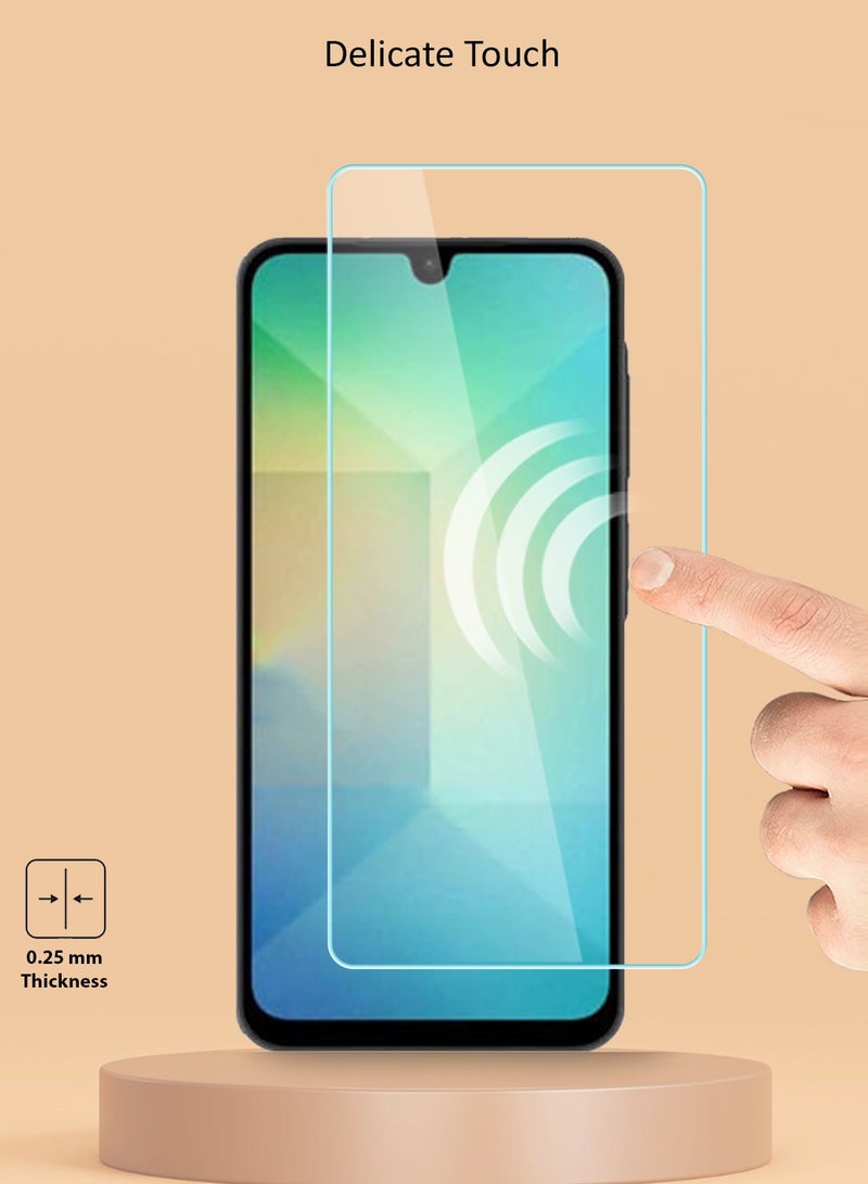 Techie حماية شاشة زجاجية مقسّاة HD لجهاز سامسونج جالاكسي A26 - مضادة للانعكاس ومضادة للفقاعات 9H صلابة 0.33 مم حواف مدورة سهلة التركيب - Image 4
