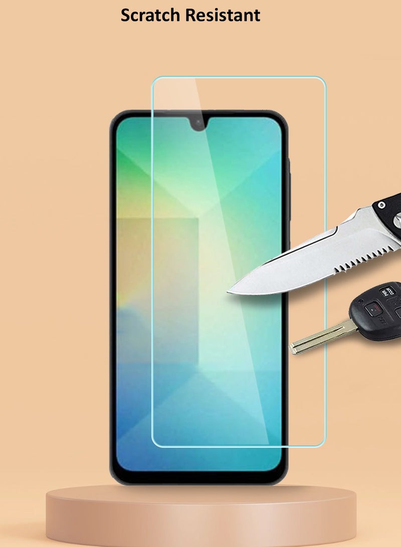 Techie حماية شاشة زجاجية مقسّاة HD لجهاز سامسونج جالاكسي A26 - مضادة للانعكاس ومضادة للفقاعات 9H صلابة 0.33 مم حواف مدورة سهلة التركيب - Image 5