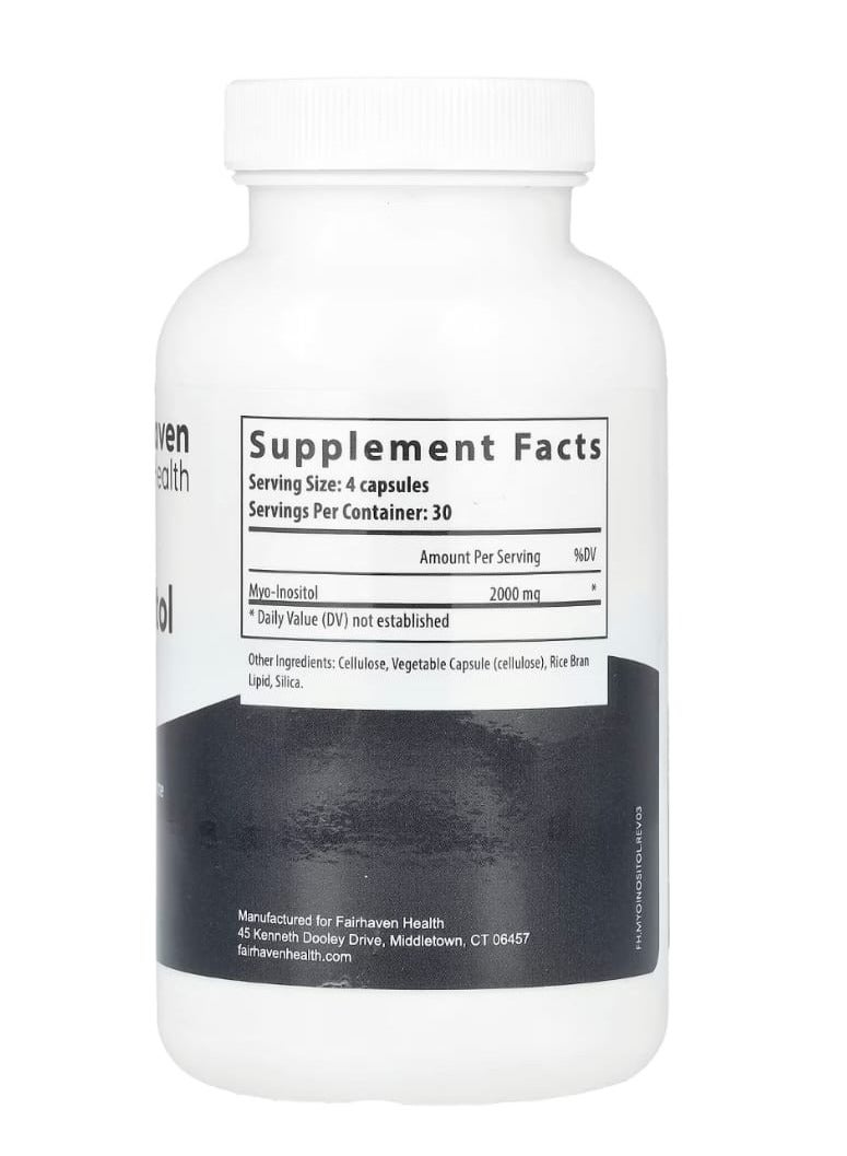 fairhaven health Myo-Inositol For Women & Men 120 Capsules  - Image 2