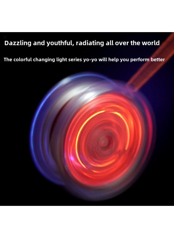 Generic - Special Alloy Yo-yo Yo Automatic Sleep Swing Dead Sleep Live Sleep YOYO Ball [send Gloves]]-Color:Rose Red Alloy Yo-yo (no Light) + Hanging Ring - Image 1