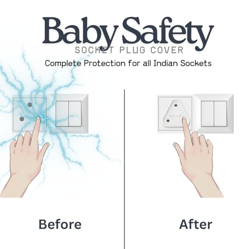 AWEJOY 12 Piece Baby Proof Socket Covers – Electric Socket Protector, Child-Safe Switch Board Dummy Plugs, Baby Safety Guards for Home (White) - Image 3
