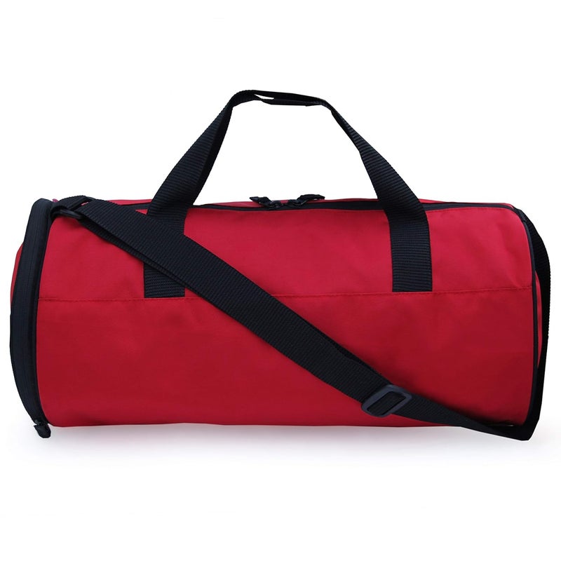 SFANE Polyester 23 Cms Duffle Bag(RED HALF LT_Red) - Image 4