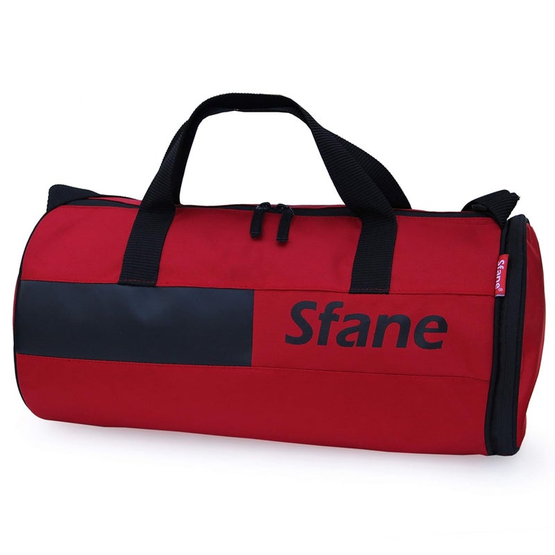 SFANE Polyester 23 Cms Duffle Bag(RED HALF LT_Red) - Image 3