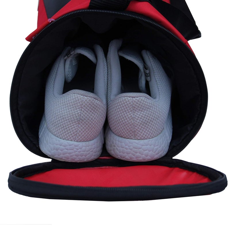 SFANE Polyester 23 Cms Duffle Bag(RED HALF LT_Red) - Image 2
