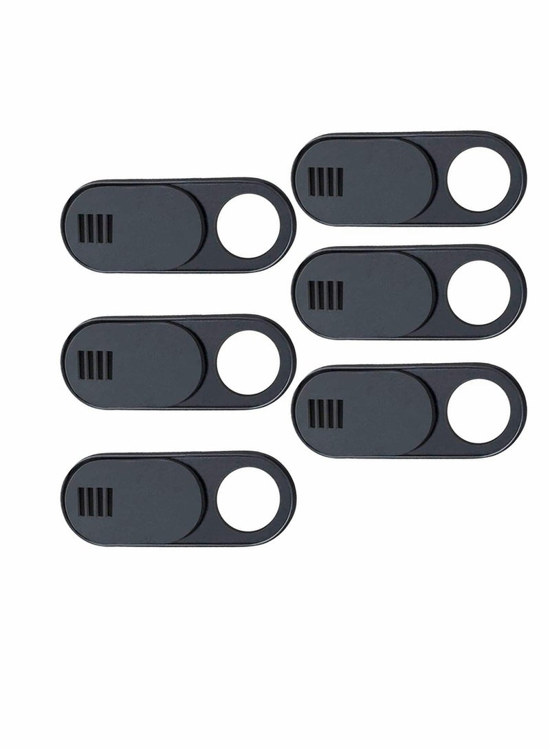 Webcam Cover Slide, 6-Pack Ultra Thin Privacy Protector for MacBook Pro, Smartphone, Laptop, PC, iPad, iPhone, Camera Blocker for Enhanced Security (Black)  - Image 1