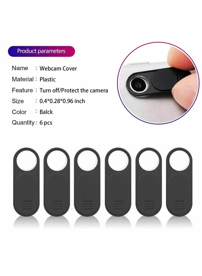 Webcam Cover Slide, 6-Pack Ultra Thin Privacy Protector for MacBook Pro, Smartphone, Laptop, PC, iPad, iPhone, Camera Blocker for Enhanced Security (Black)  - Image 3