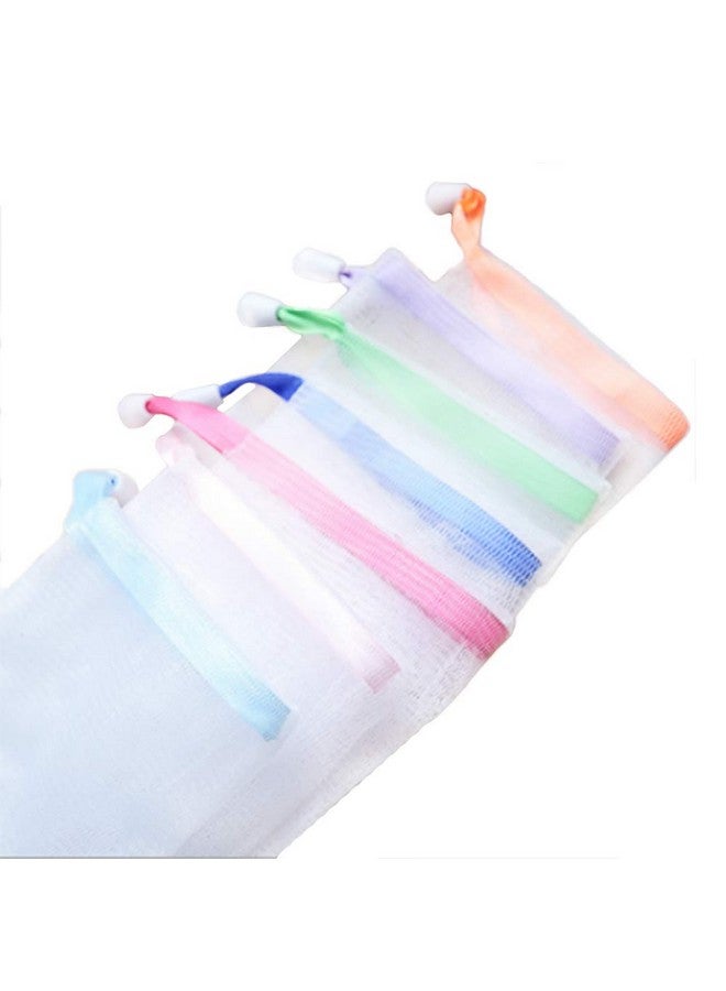 Andiker Andiker Soap Bag Soft for Shower, Soap Pouch Saver with Drawstring for Foaming and Drying,Hangable (7 pcs mesh soap bag) - Image 1