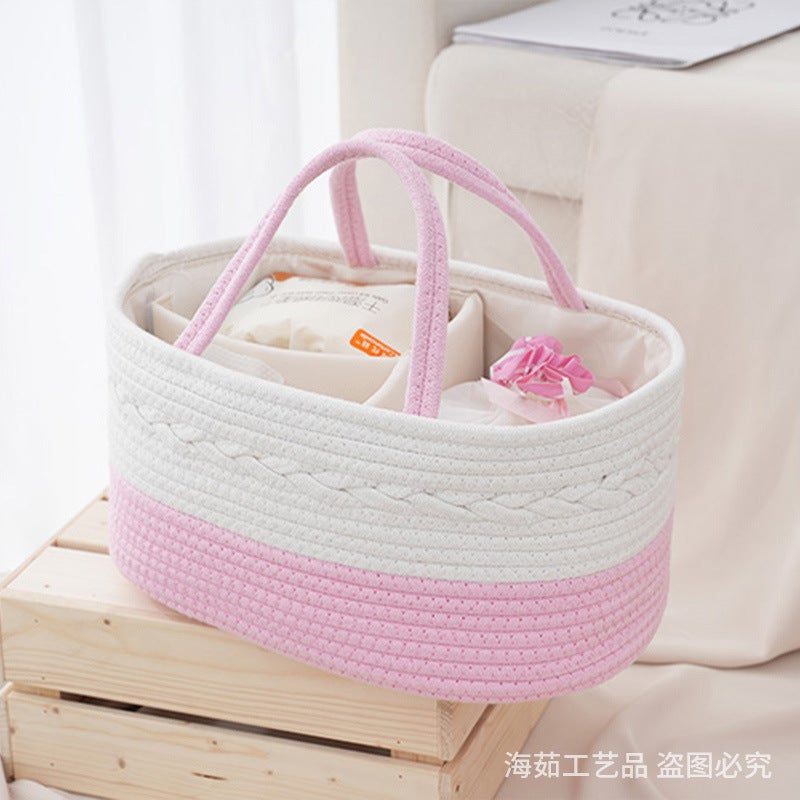 Baby Products Storage Basket Sub-Format Portable Storage Basket Baby Bottle Diaper Maternal And Infant Appliance Storage Basket Supply - Image 1