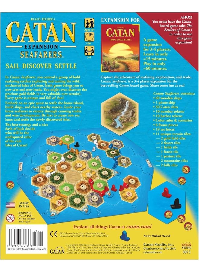 CATAN Seafarers Board Game Expansion - Explore, Settle, and Conquer New Isles! Strategy Game, Family Game for Kids and Adults, Ages 10+, 3-4 Players, 60 Minute Playtime, Made Studio - Image 2