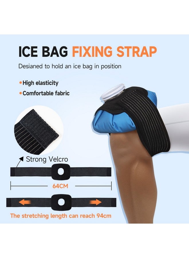 ANMIA ANMIA Ice Pack Bags with Wrap for Injuries Reusable, Cold Pack Water Bag Hot Bag for Pain Relief, Leak-Proof Elastic Ice Bag, Size 9'' - Image 3