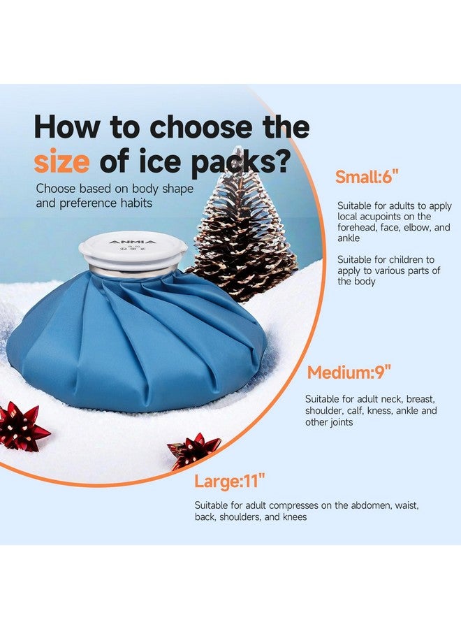 ANMIA ANMIA Ice Pack Bags with Wrap for Injuries Reusable, Cold Pack Water Bag Hot Bag for Pain Relief, Leak-Proof Elastic Ice Bag, Size 9'' - Image 2