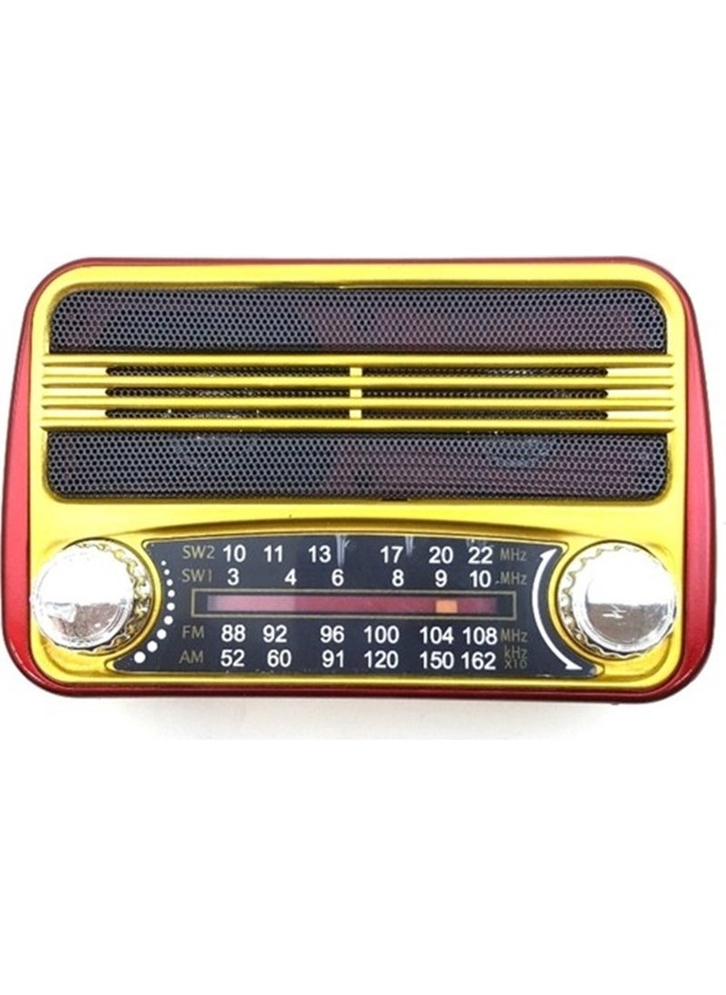 Newnet - RT-310 Rechargeable Nostalgic FM Radio - Portable Mini Rechargeable Radio - Replaceable Battery - Image 1