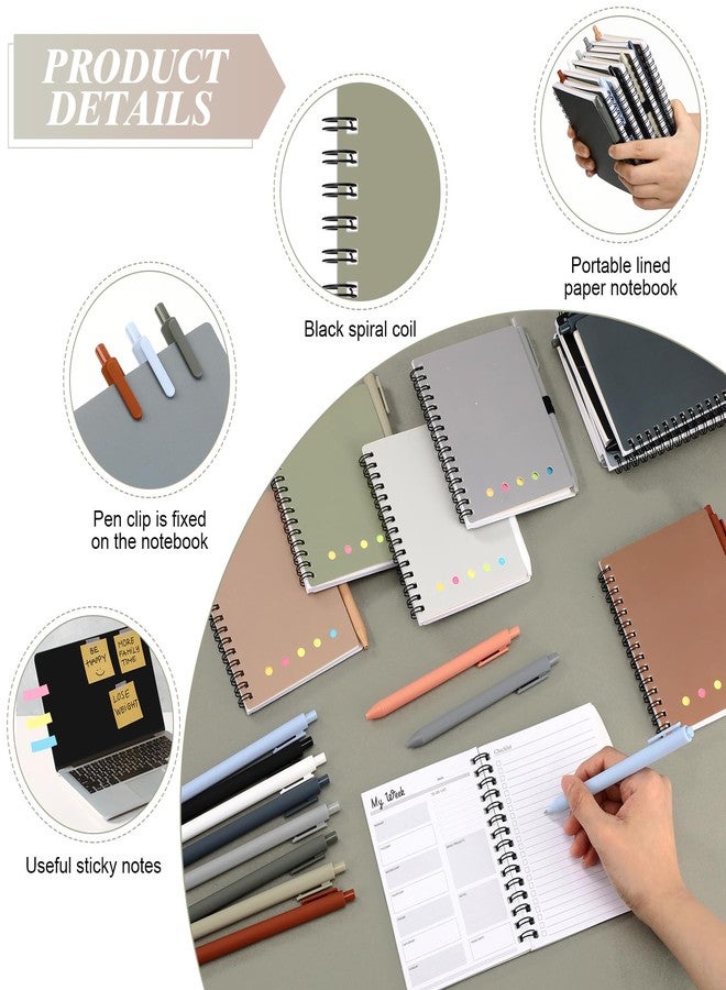 Resurhang 20 Set Employee Appreciation Gift School Weekly to Do List Spiral Planner Notebook with Sticky Note Ballpoint Pen Thank You Gift for Student Teacher Must Haves Office(Classic Color) - Image 5