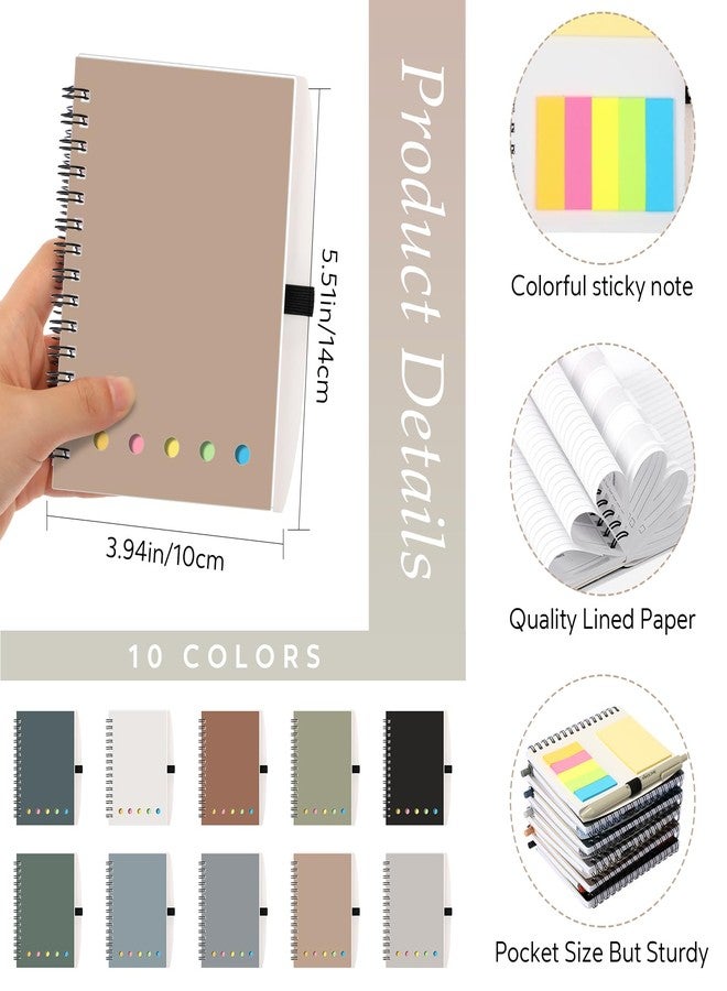 Resurhang 20 Set Employee Appreciation Gift School Weekly to Do List Spiral Planner Notebook with Sticky Note Ballpoint Pen Thank You Gift for Student Teacher Must Haves Office(Classic Color) - Image 2