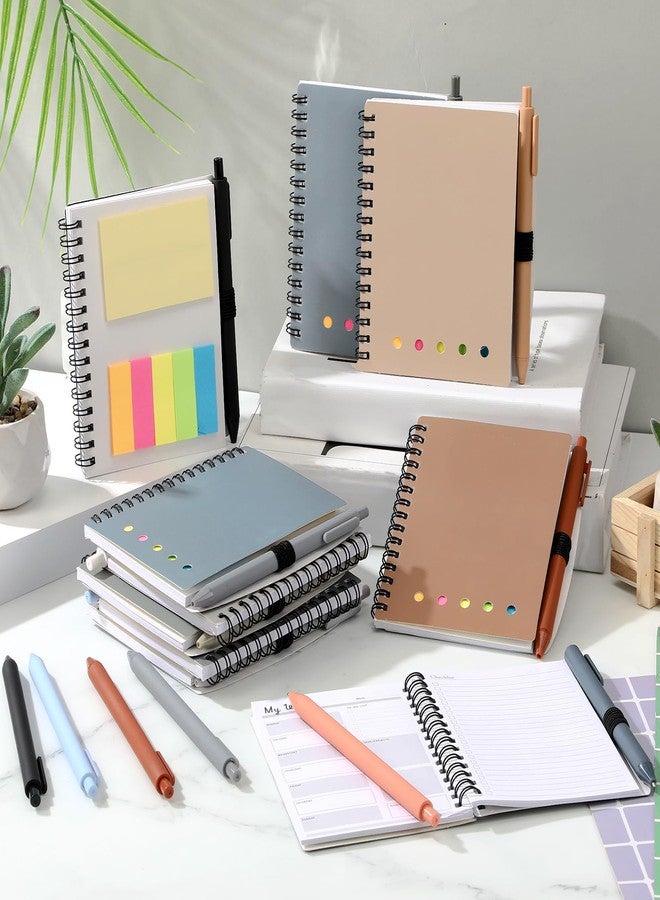 Resurhang 20 Set Employee Appreciation Gift School Weekly to Do List Spiral Planner Notebook with Sticky Note Ballpoint Pen Thank You Gift for Student Teacher Must Haves Office(Classic Color) - Image 4