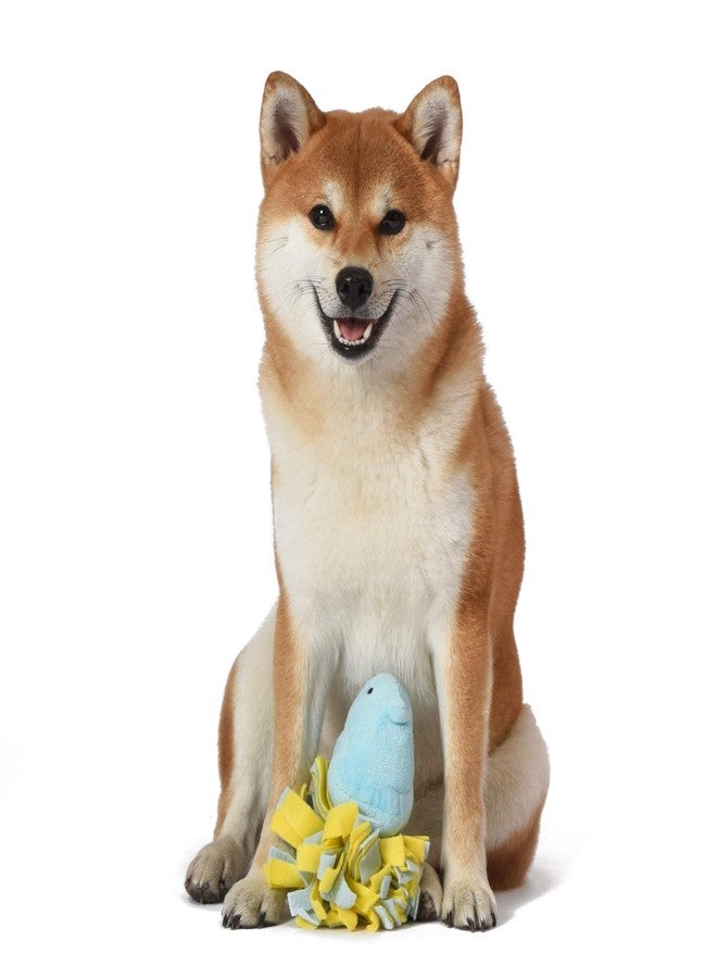 Peeps for Pets Plush Chick Fleece Bottom Dog Toy in Blue and Yellow Blue Peeps Chick Dog Toys, Small Plush Dog Toys with Squeaker Soft and Squeaky Dog Toy for Pets - Image 3