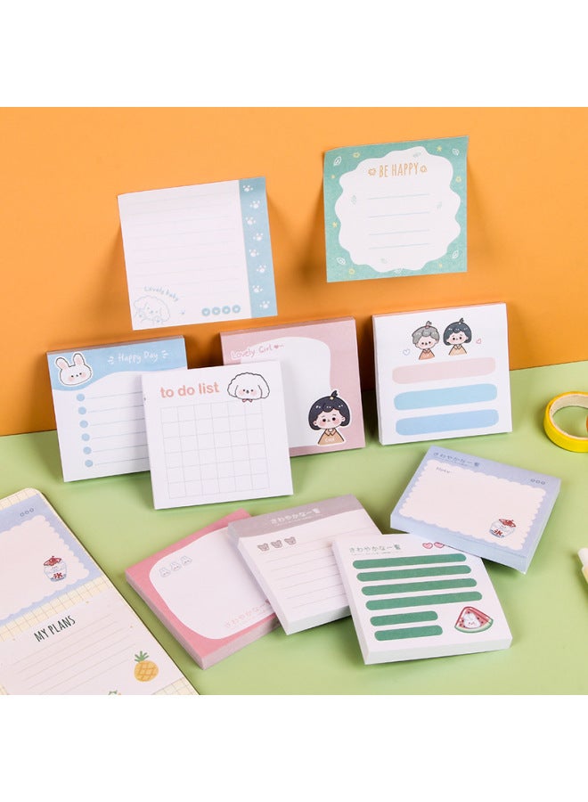 HELPS Cartoon Cute Sticky Notes Creative Student Sticky Notes Office Memo With Sticky Note Handbook Material Note Pad - Image 3