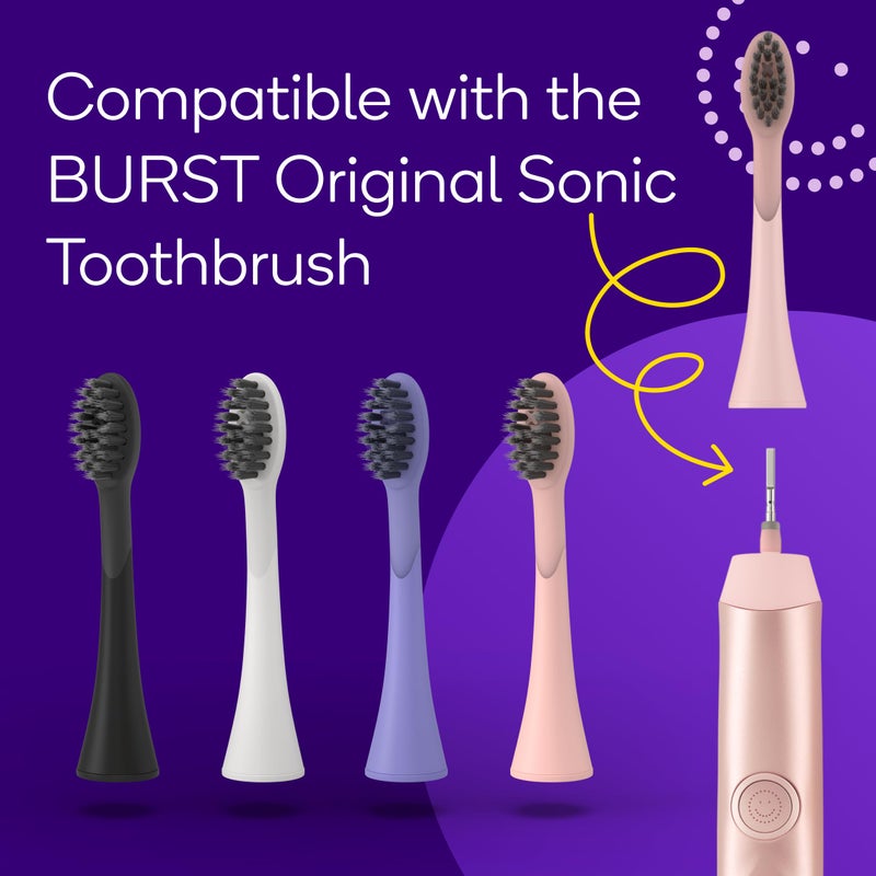 BURST Genuine Replacement Heads for Original Sonic Electric Toothbrush (Rose Gold/3 Pack) | Ultra Soft Bristles for a Deep Clean | Stain & Plaque Removal - Image 3