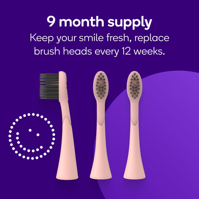 BURST Genuine Replacement Heads for Original Sonic Electric Toothbrush (Rose Gold/3 Pack) | Ultra Soft Bristles for a Deep Clean | Stain & Plaque Removal - Image 5