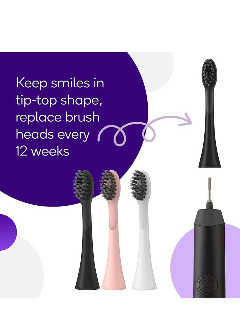 BURST BURST Toothbrush Heads - Genuine BURST Electric Toothbrush Replacement Heads for BURST Sonic Toothbrush – Charcoal Soft Bristles for Deep Clean, Stain & Plaque Removal - 3-Pack, Rose Gold  - Image 4