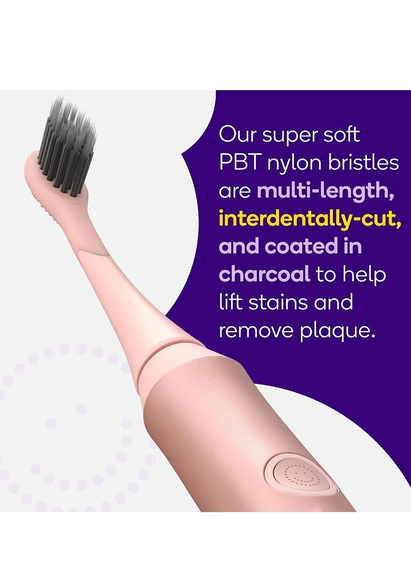 BURST BURST Toothbrush Heads - Genuine BURST Electric Toothbrush Replacement Heads for BURST Sonic Toothbrush – Charcoal Soft Bristles for Deep Clean, Stain & Plaque Removal - 3-Pack, Rose Gold  - Image 3