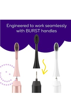 BURST BURST Toothbrush Heads - Genuine BURST Electric Toothbrush Replacement Heads for BURST Sonic Toothbrush – Charcoal Soft Bristles for Deep Clean, Stain & Plaque Removal - 3-Pack, Rose Gold  - Image 5