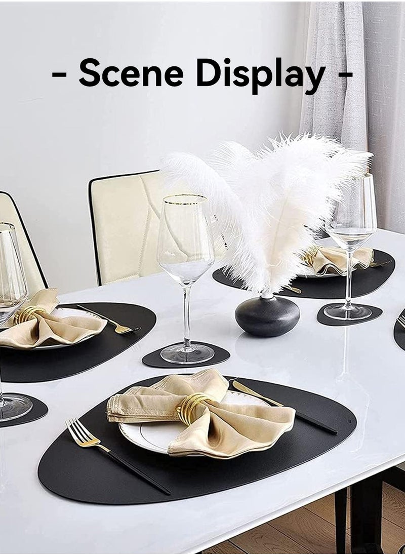 LEOKOR - 4 Piece Waterproof Washable Table Mat Heat Resistant Non Slip Placemat Leather Placemat - Image 1