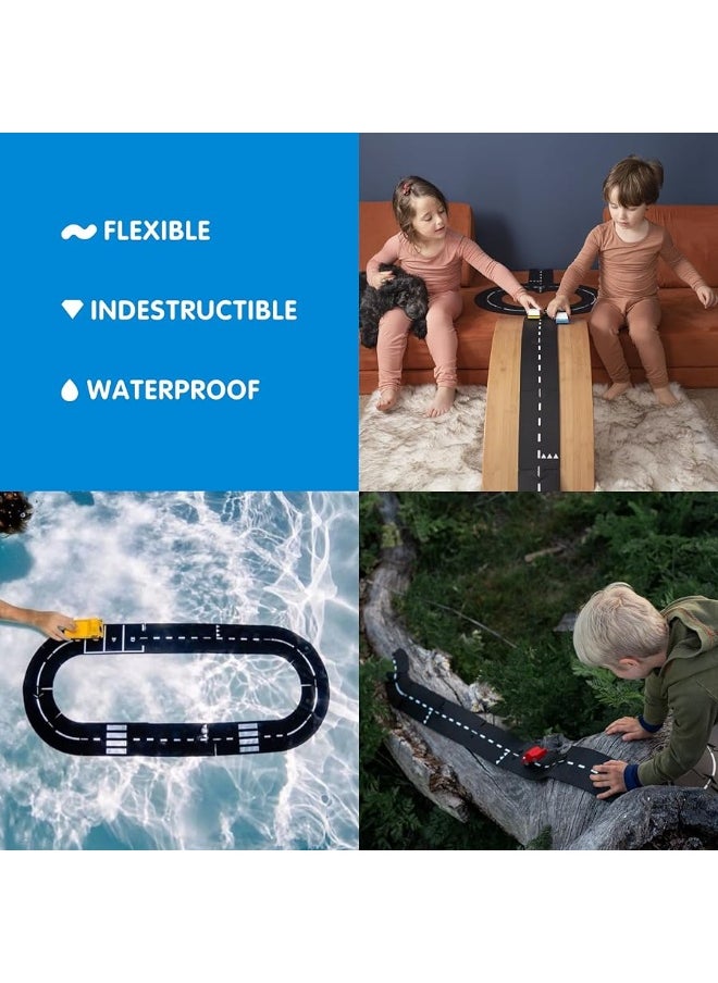 Waytoplay - Waytoplay Expressway, 16 Piece Circuit for Toy Cars - Flexible, Indestructible, and Waterproof - Modular Car Tracks - Made in The Netherlands - Image 1