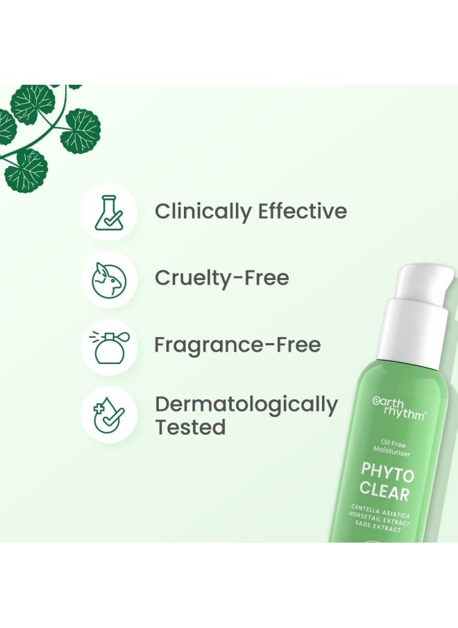 Earth Rhythm Phyto Clear Oil Free Moisturizer, Hydrates & Moisturize skin, for Acne & Redness with Centella Asiatica, Sage Extract, for Oily & Acne Prone Skin, Men & Women - 50 ML  - Image 5